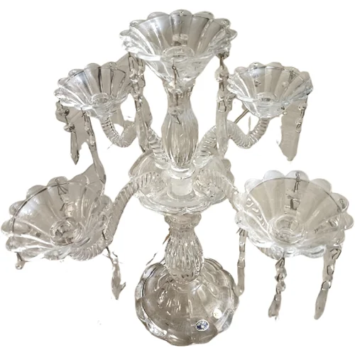 شمعدان پنج شاخه آویزدار خورشیدی طرح گل